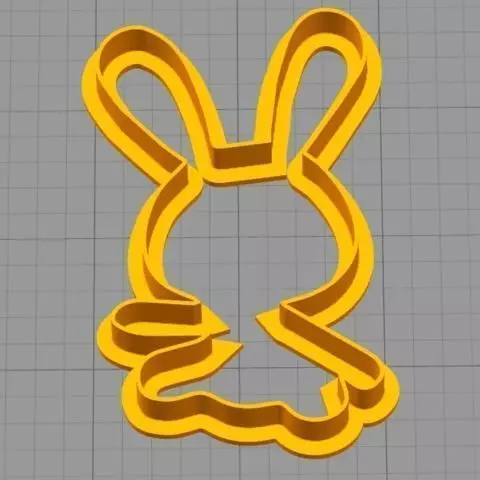 Cookie Cutter Bunny Rabbit Conejo Easter Pascua 3D print model_0