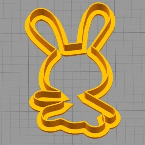 Cookie Cutter Bunny Rabbit Conejo Easter Pascua 3D print model