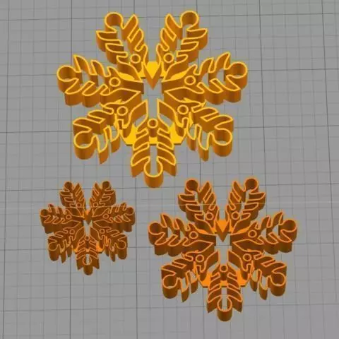 Cookie Cutter Snowflake Copo de Nieve 3 3D print model