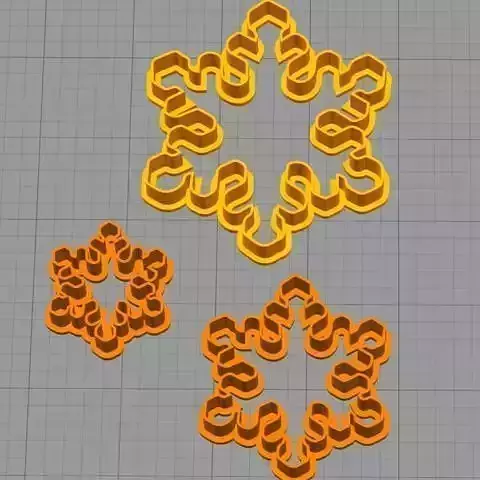 Cookie Cutter Snowflake Copo de Nieve 4 3D print model