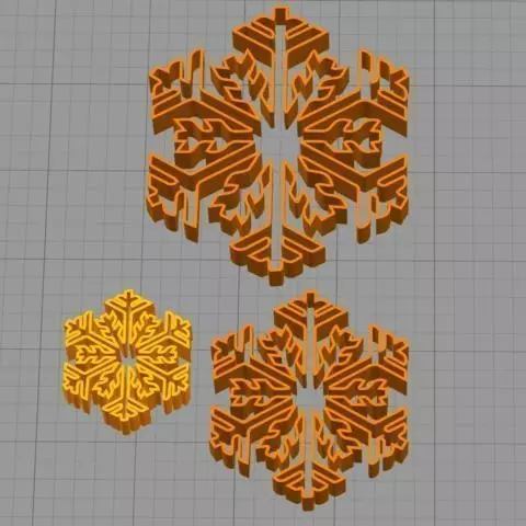 Cookie Cutter Snowflake Copo de Nieve 5 3D print model