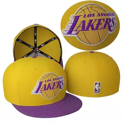 Baseball Cap LA Lakers 3D model