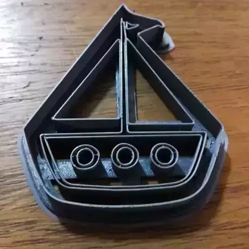 Cookie Cutter Sailboat Barco Velero 3D print model