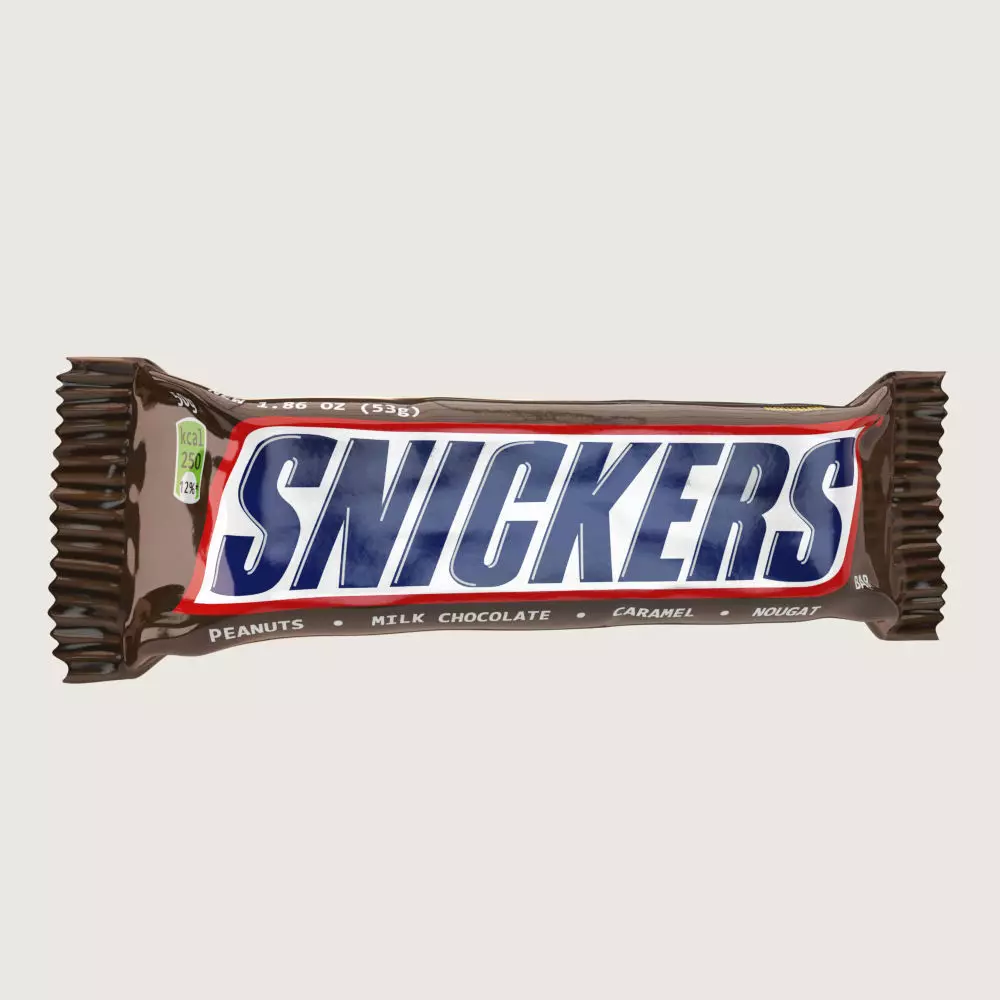 Snickers Chocolate Bar Low-poly 3D model_0