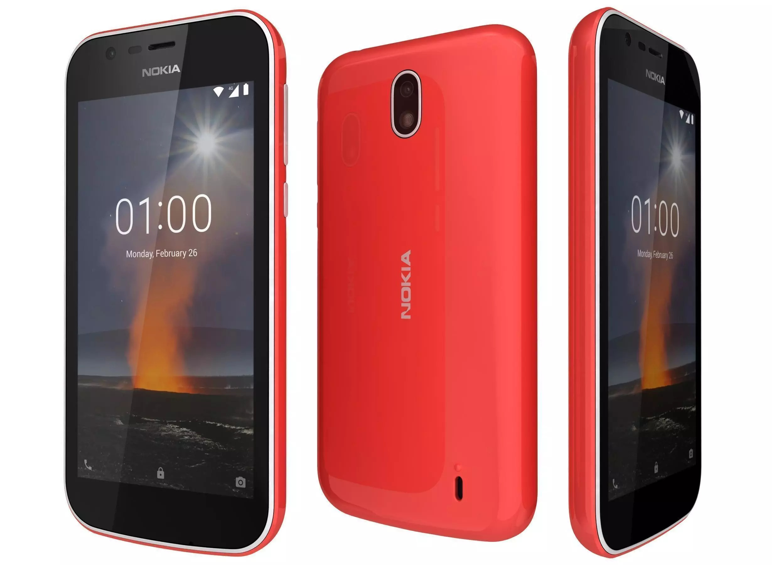 Nokia 1 Warm Red 3D model_0