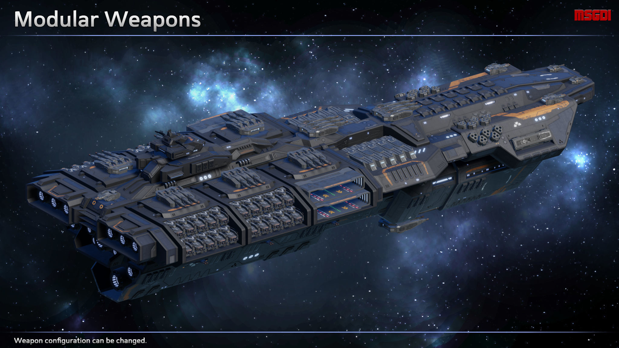 Spaceship Battleship Leviathan Low-poly 3D model_5