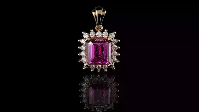 18K Yellow Gold Emerald and Diamond Pandets