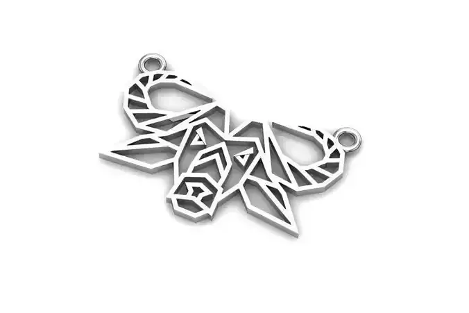 Bull geometric animal necklaces