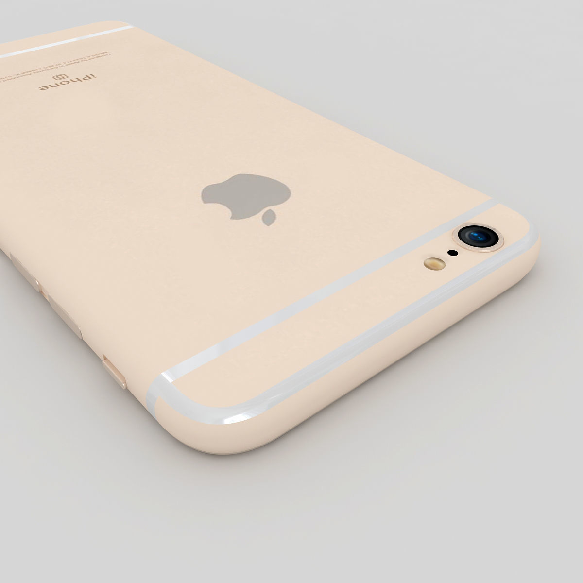 Apple Iphone 6s Gold 3D model_6