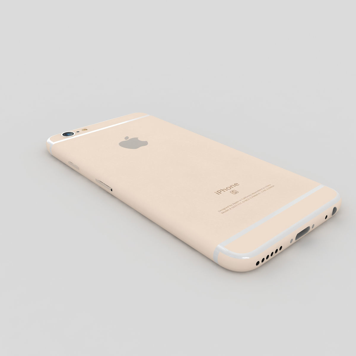 Apple Iphone 6s Gold 3D model_1