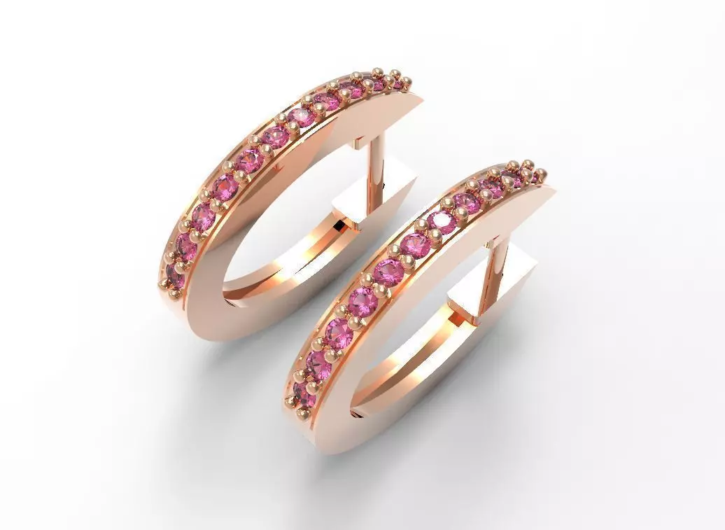 hoop earrings 3D print model 3D print model_0