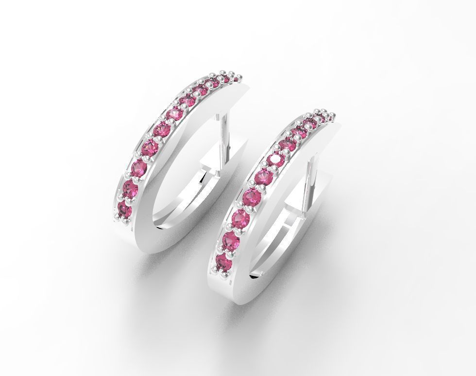 hoop earrings 3D print model 3D print model_2