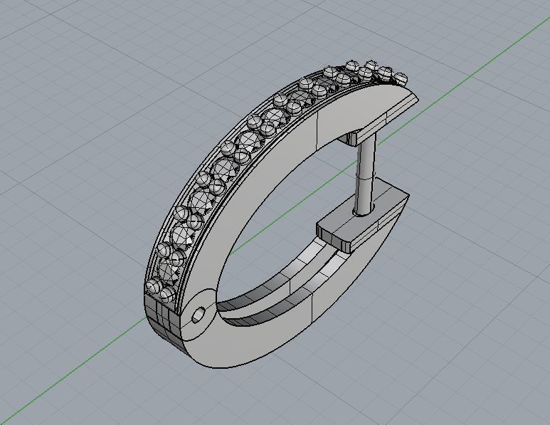 hoop earrings 3D print model 3D print model_3