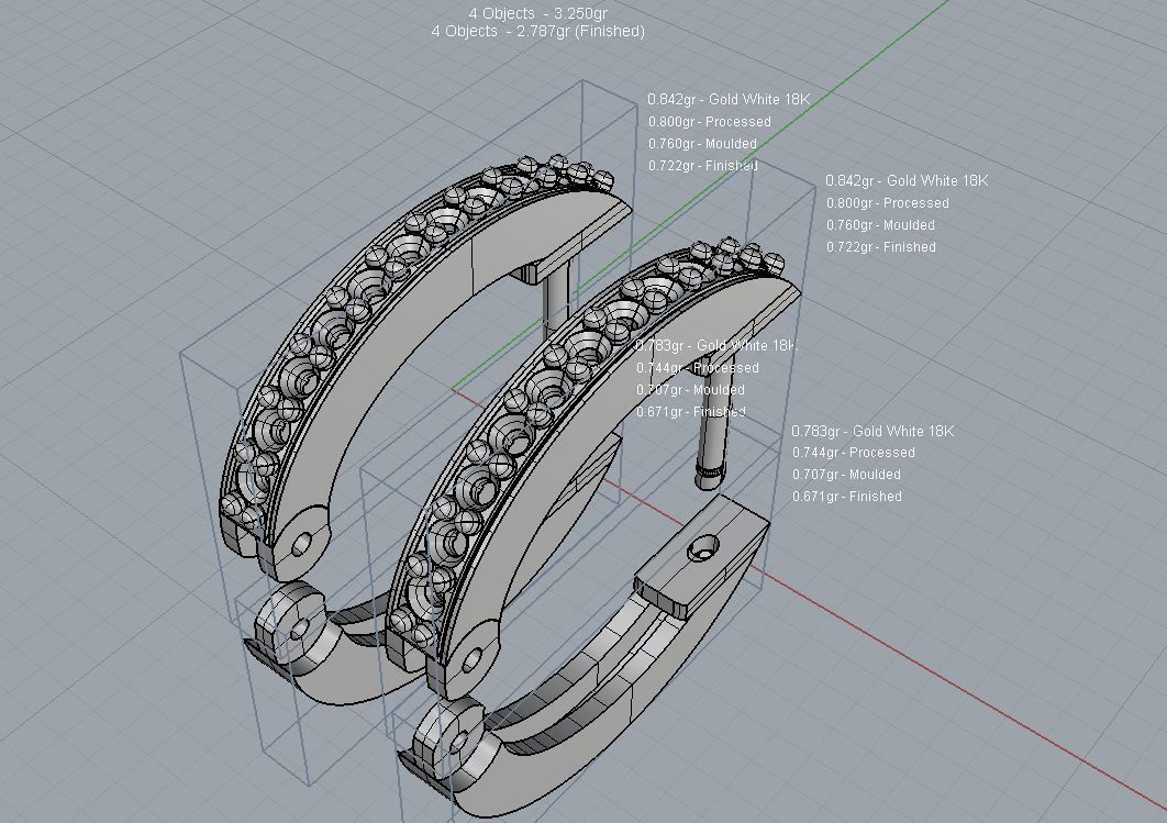 hoop earrings 3D print model 3D print model_9