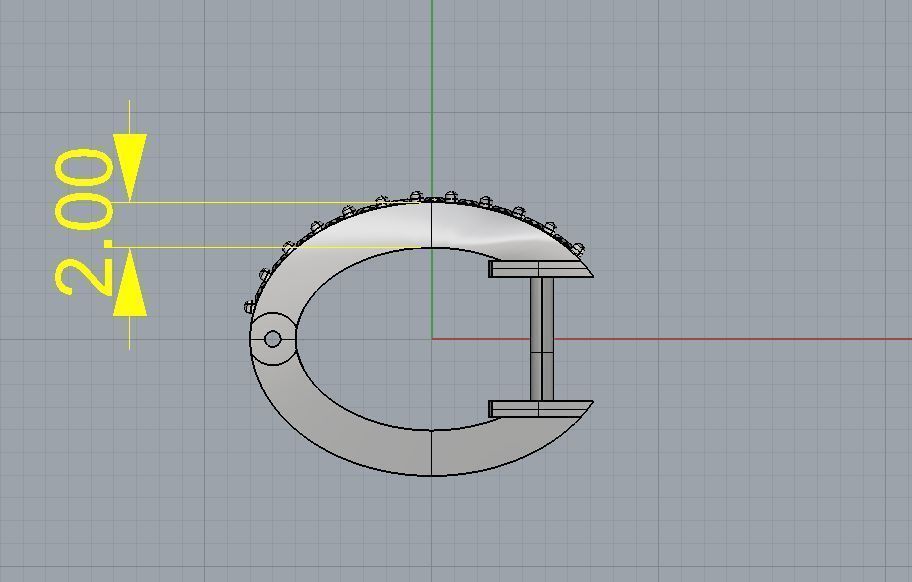 hoop earrings 3D print model 3D print model_7