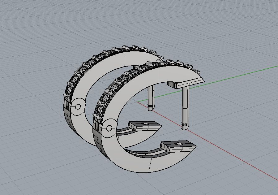 hoop earrings 3D print model 3D print model_8