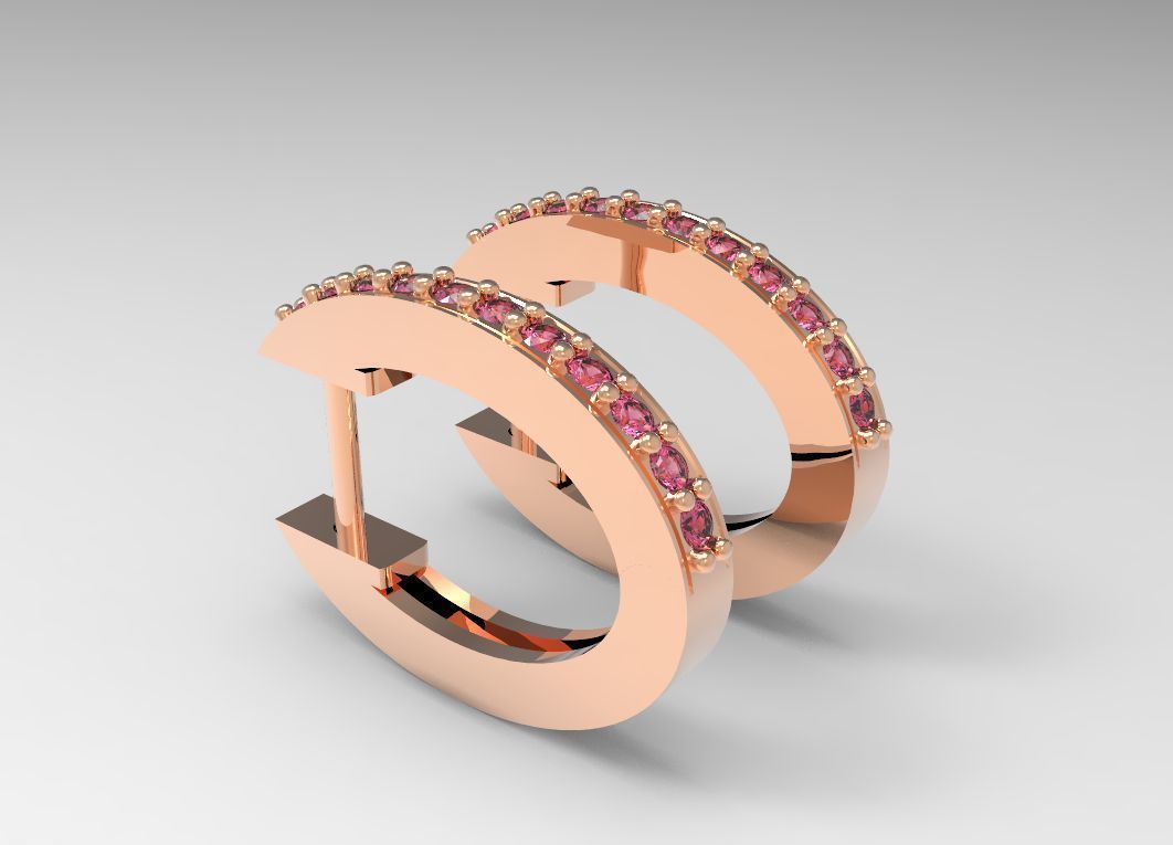 hoop earrings 3D print model 3D print model_1