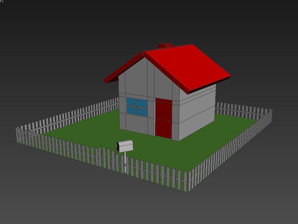 House model cube 3D model_2