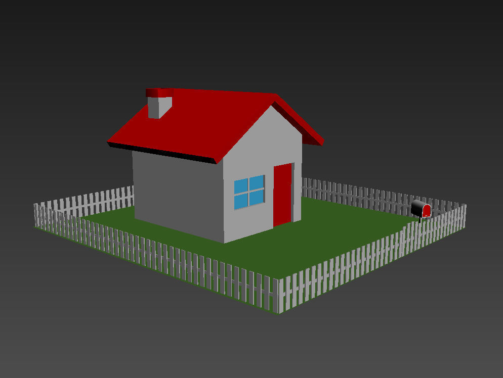 House model cube 3D model_5