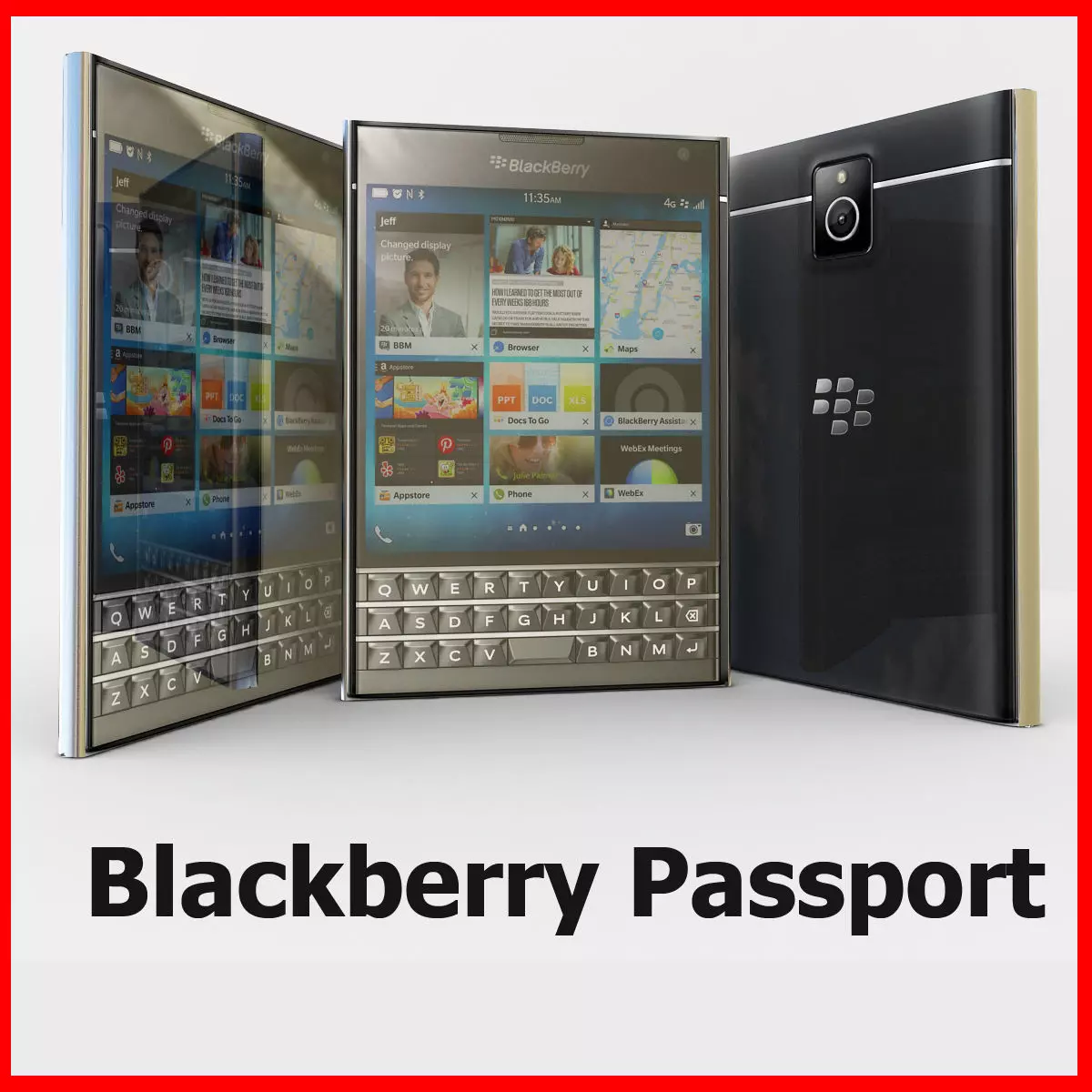 BlackBerry Passport 3D model