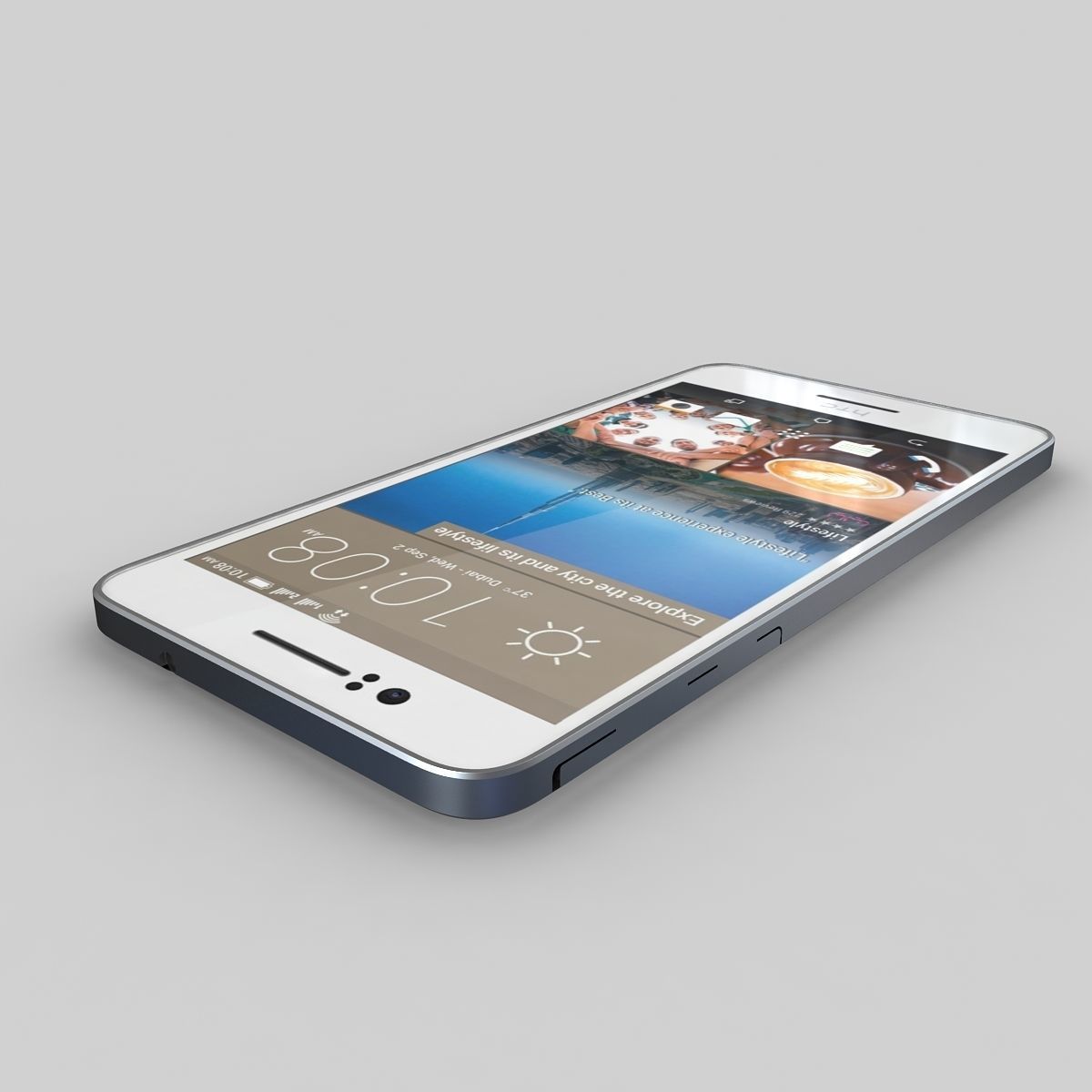 HTC Desire 728 Dual Sim White 3D model_3