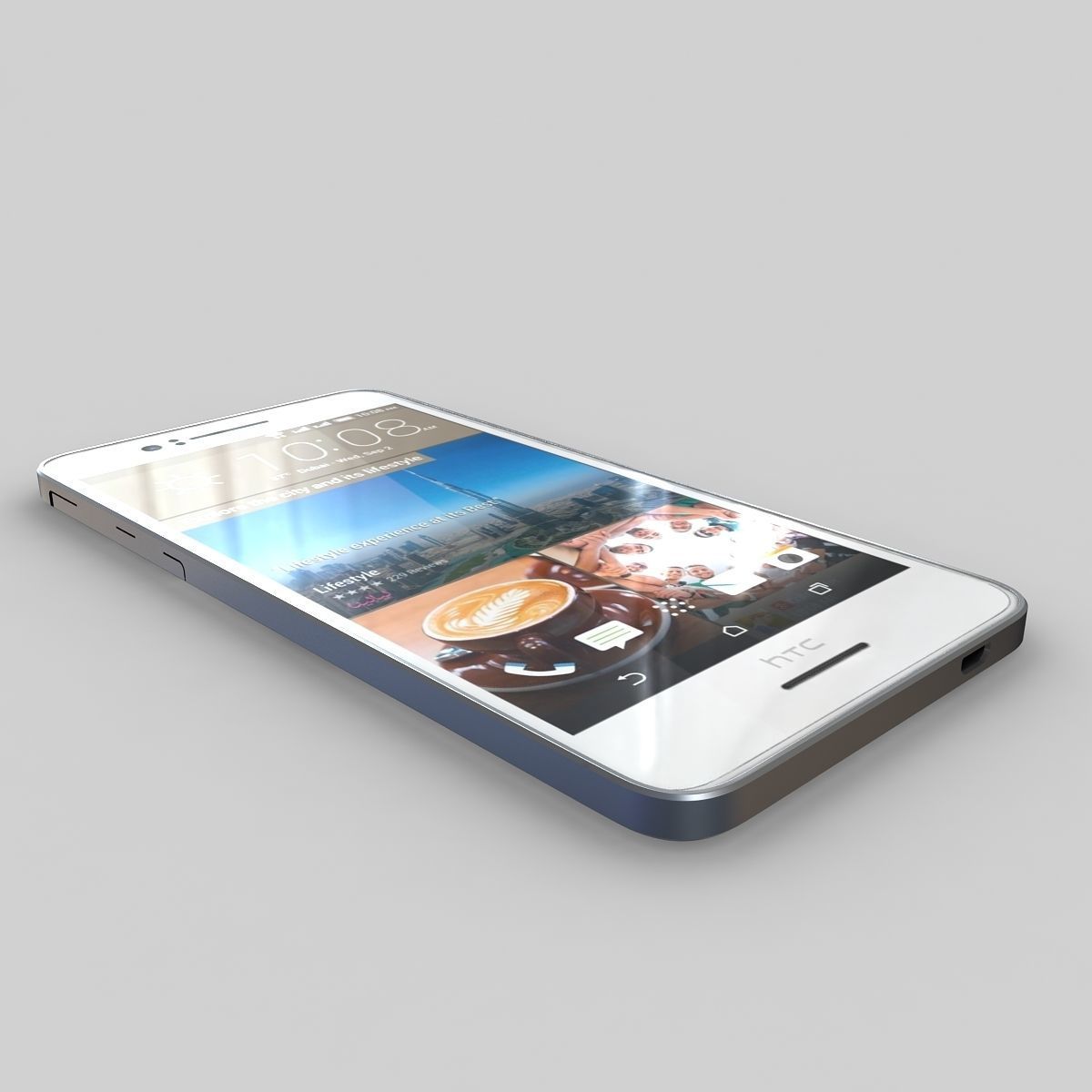 HTC Desire 728 Dual Sim White 3D model_4
