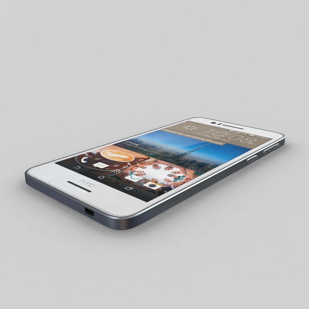 HTC Desire 728 Dual Sim White 3D model_6