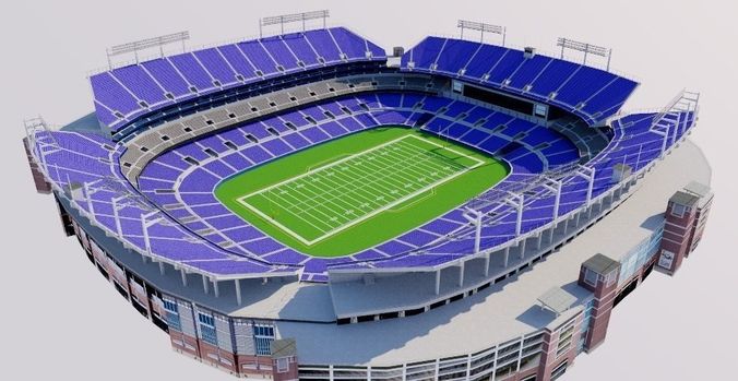 MT Bank Stadium - Baltimore Low-poly 3D model