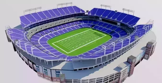 MT Bank Stadium - Baltimore Low-poly 3D model