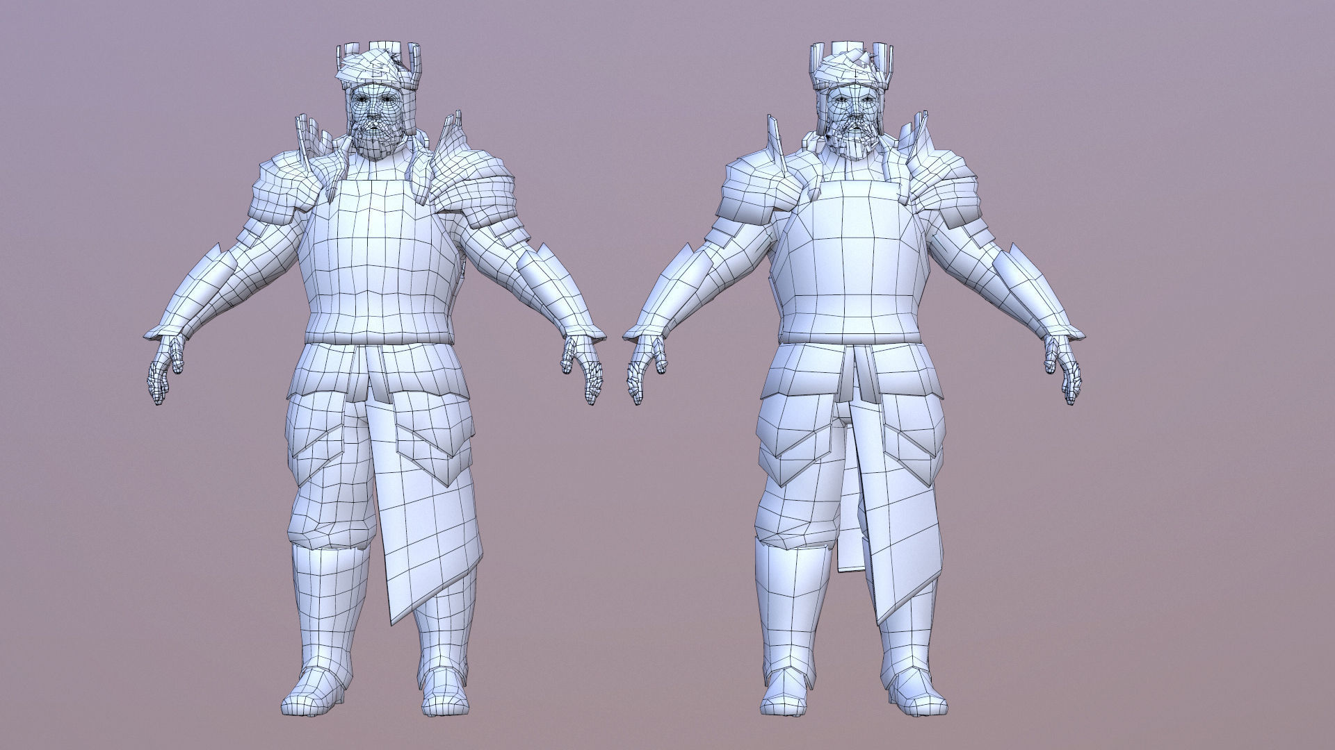 Medieval Fantasy Knight Low-poly 3D model_10
