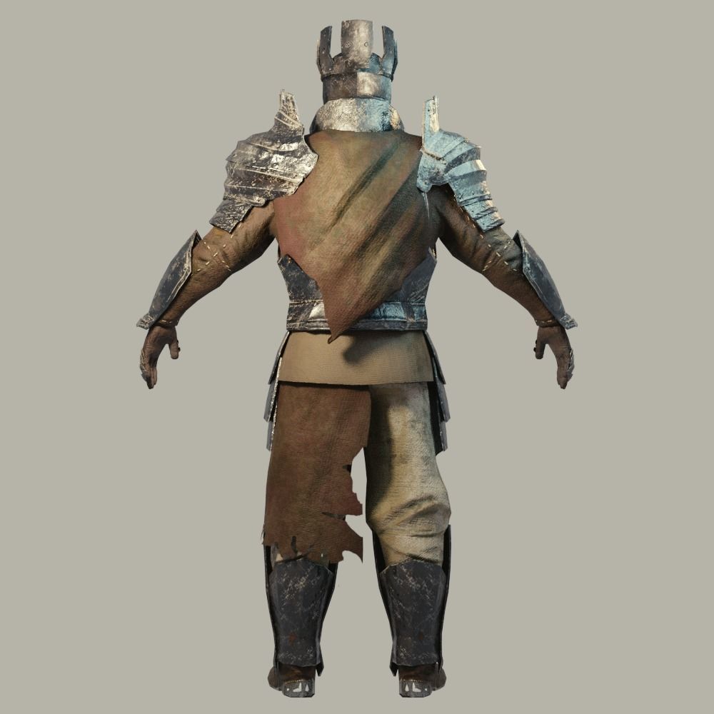 Medieval Fantasy Knight Low-poly 3D model_5