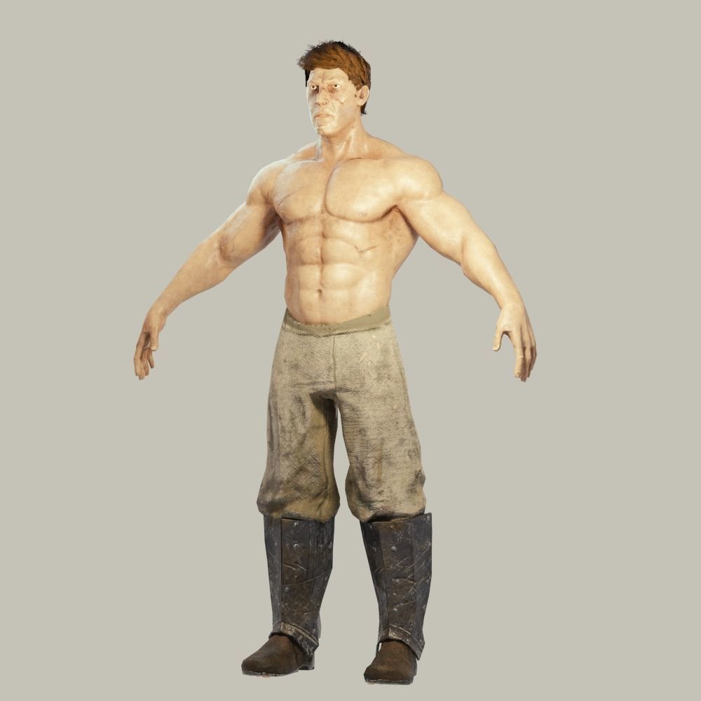 Medieval Fantasy Knight Low-poly 3D model_8