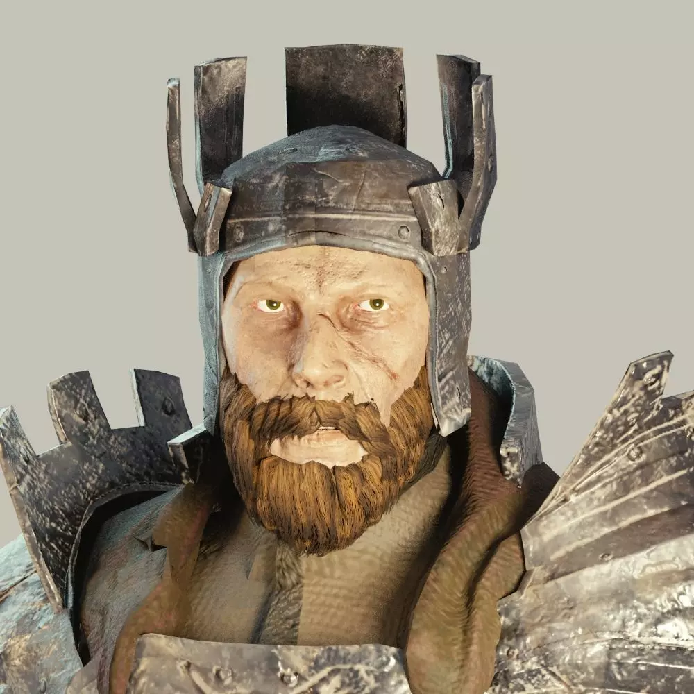 Medieval Fantasy Knight Low-poly 3D model_0