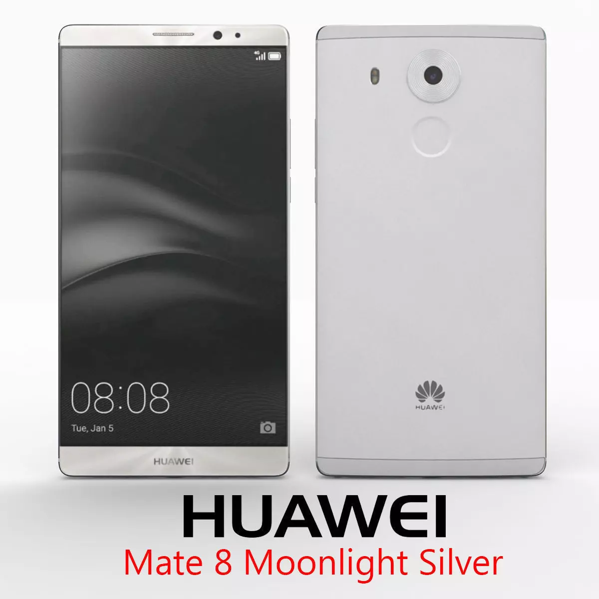 Huawei Mate 8 Moonlight Silver 3D model_0
