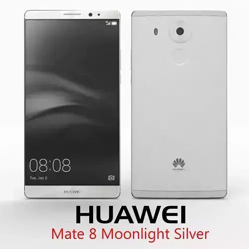 Huawei Mate 8 Moonlight Silver 3D model