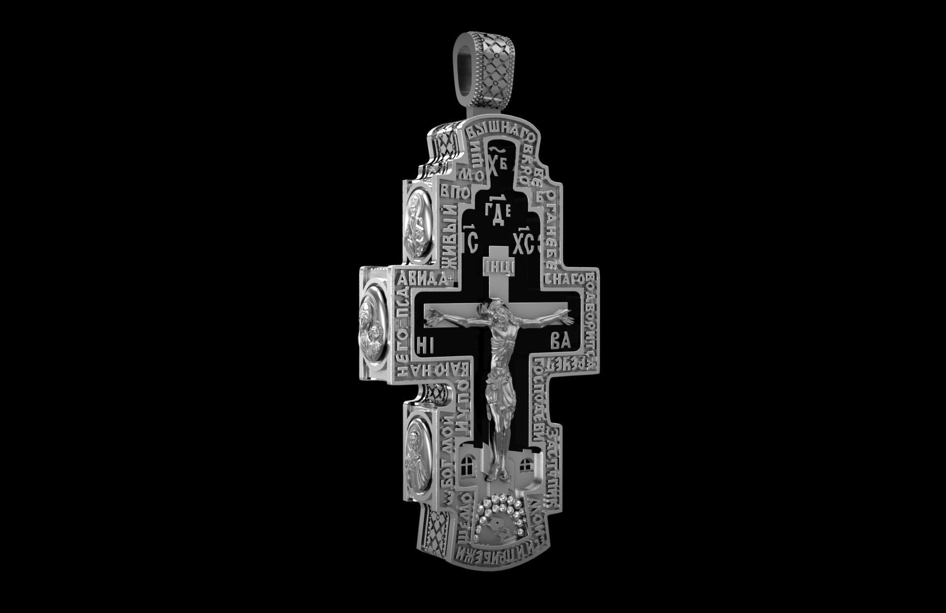 Russian Pendant cross  3D print model_2