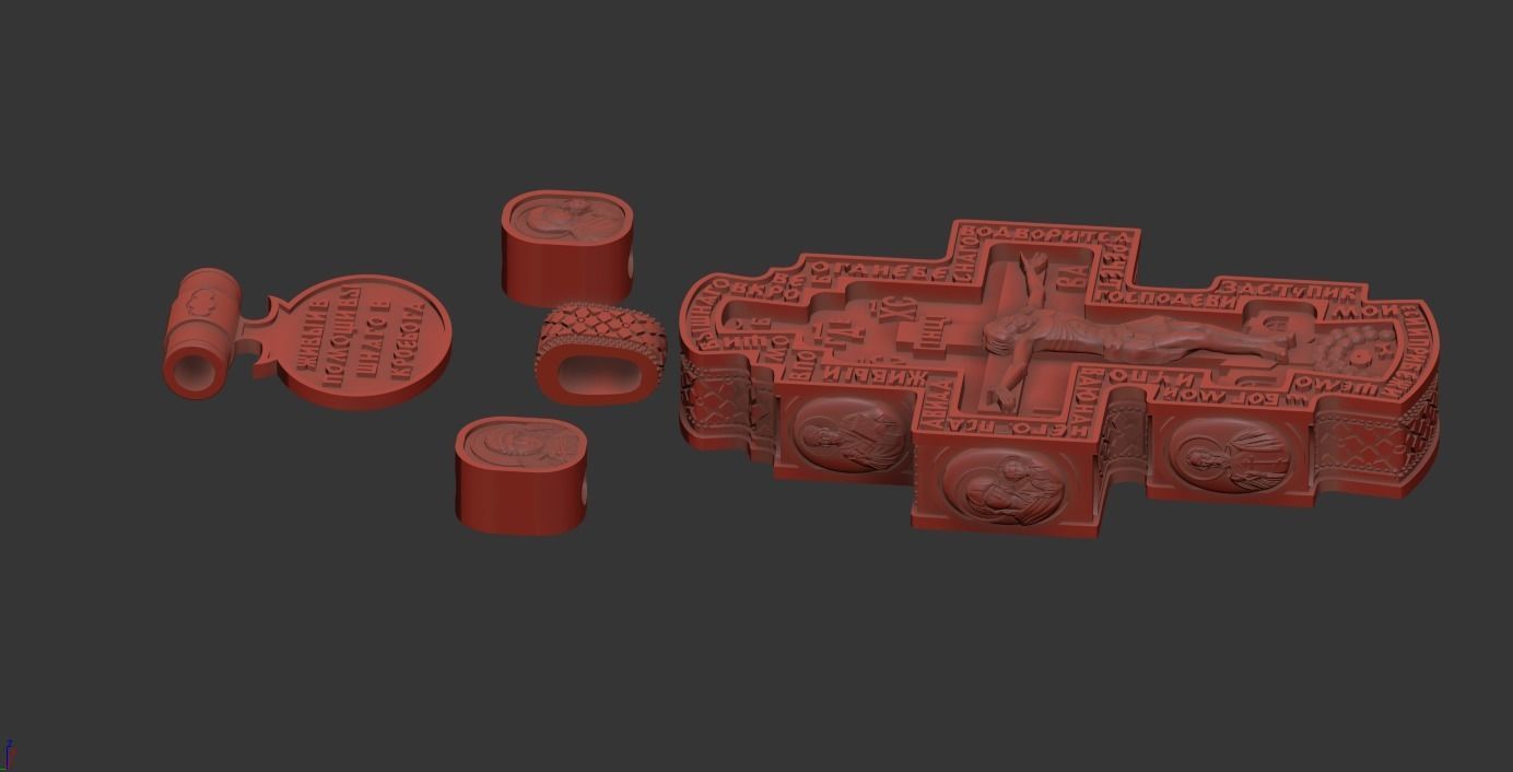 Russian Pendant cross  3D print model_7