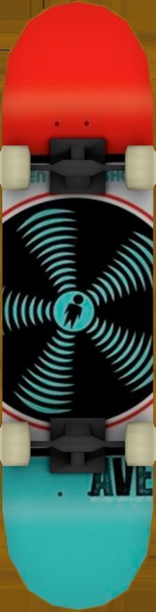 SkateBoard wooden Low-poly 3D model_14