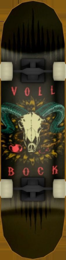 SkateBoard wooden Low-poly 3D model_8