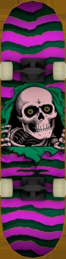 SkateBoard wooden Low-poly 3D model_10