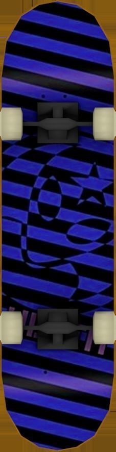 SkateBoard wooden Low-poly 3D model_11