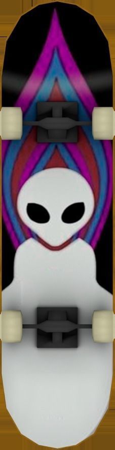 SkateBoard wooden Low-poly 3D model_7