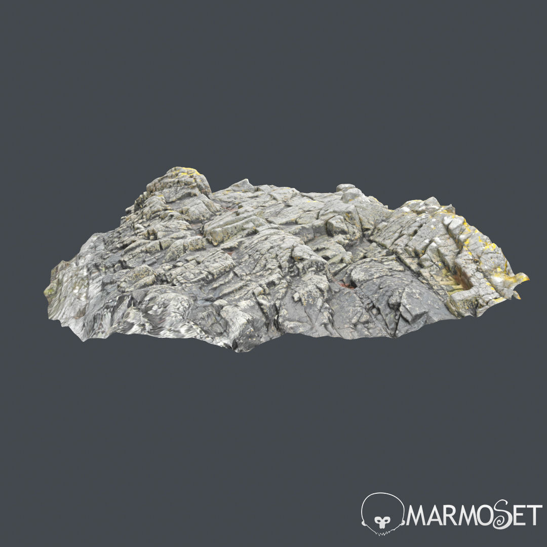 3d scanned rock cliff V 3D model_4