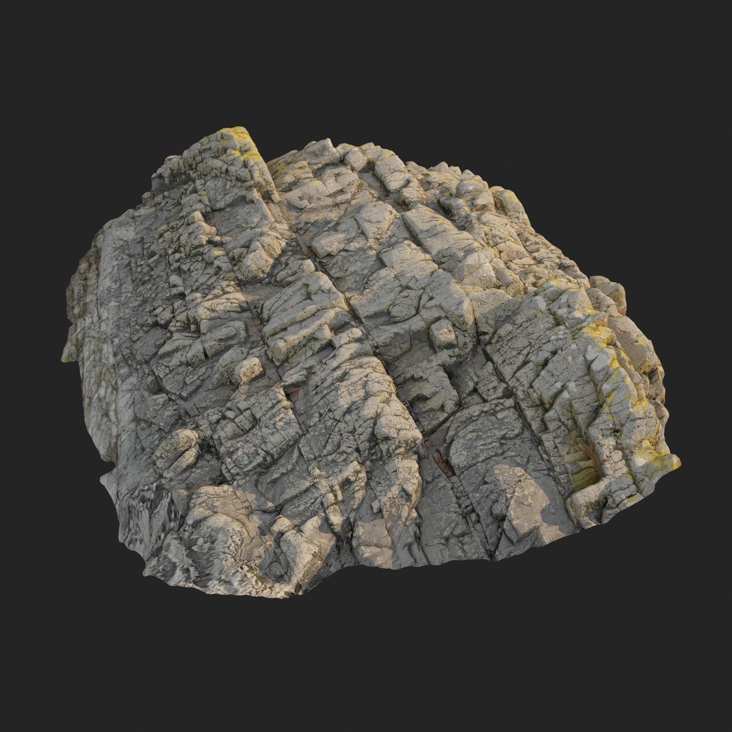 3d scanned rock cliff V 3D model_8