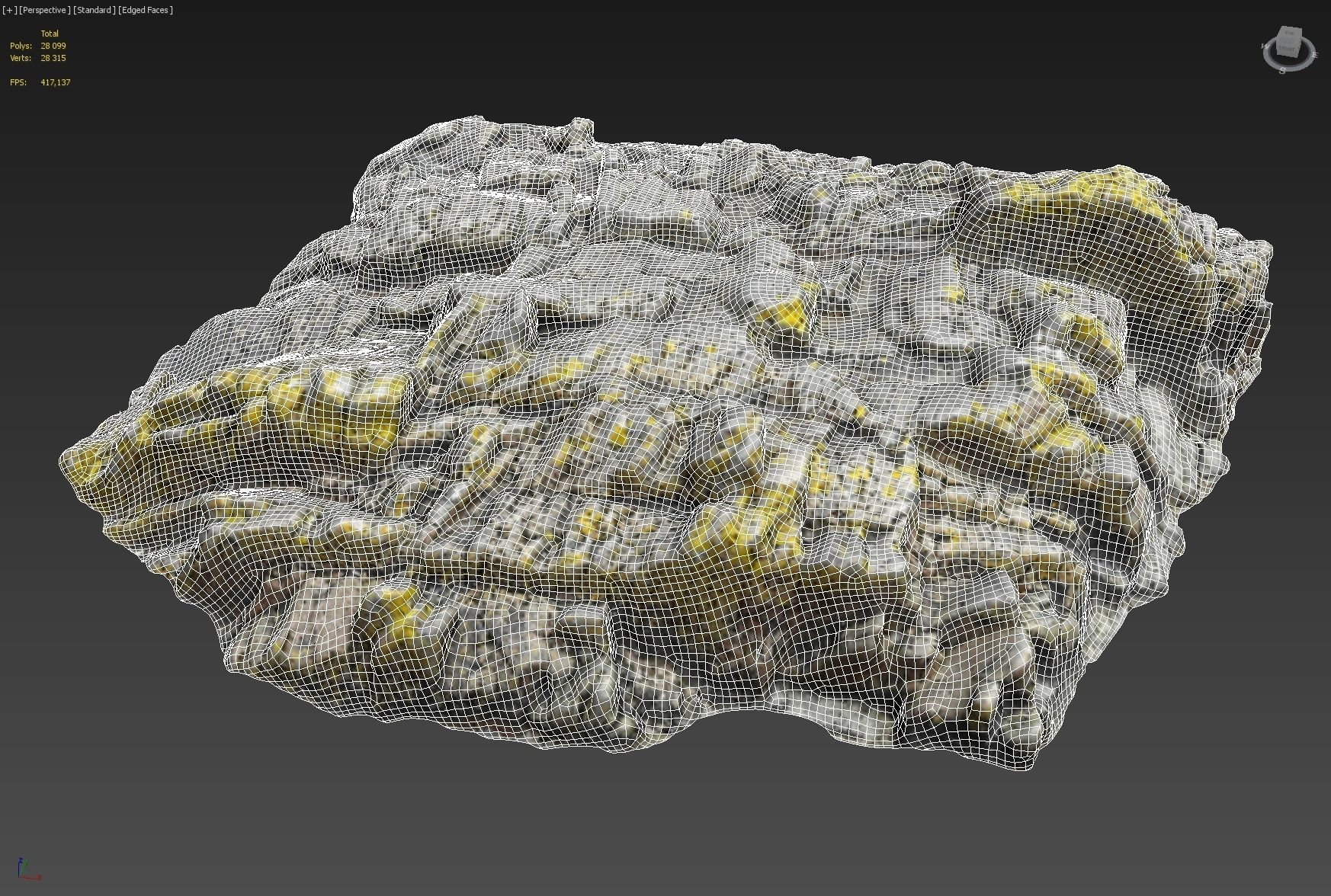 3d scanned rock cliff V 3D model_7