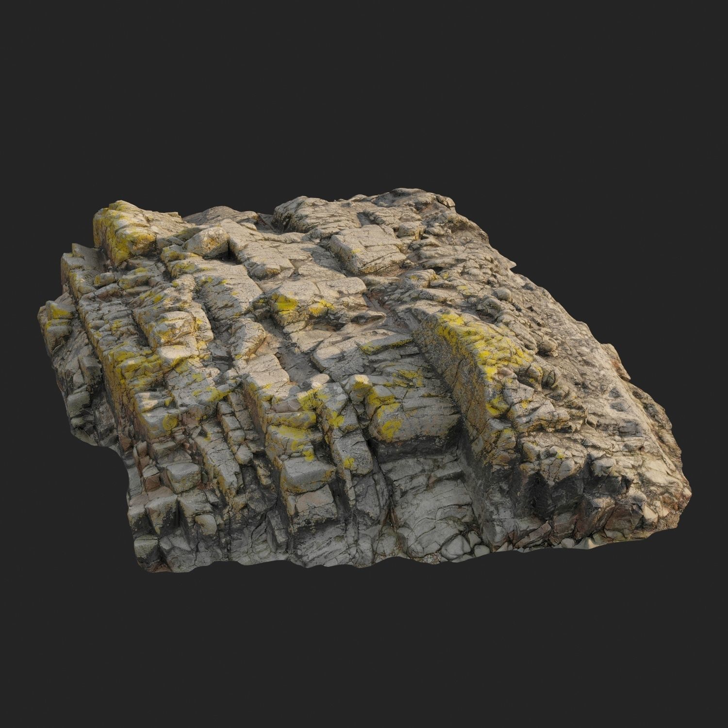 3d scanned rock cliff V 3D model_5