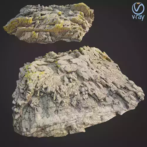 3d scanned rock cliff V