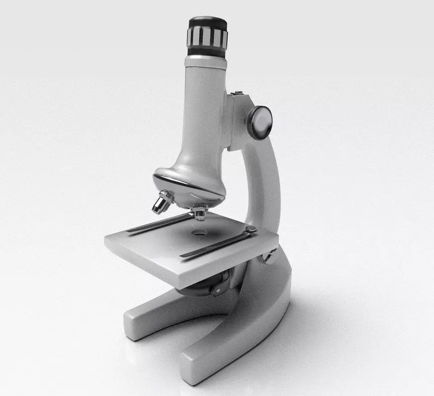 Microscope Low-poly 3D model