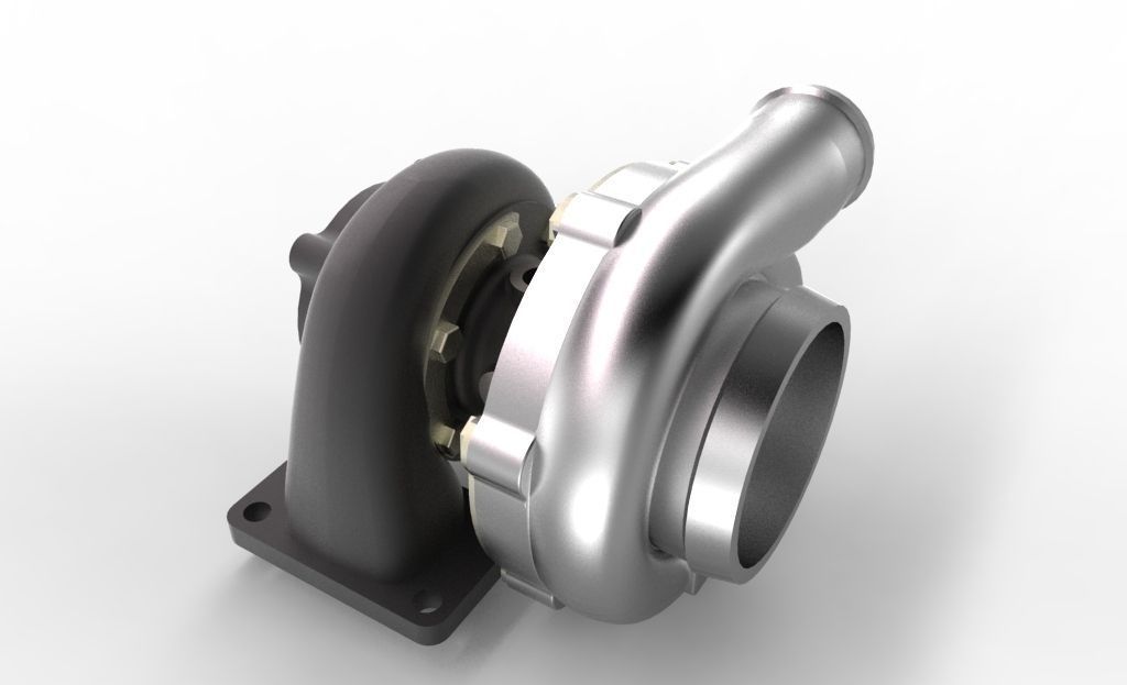 Turbine Garrett 3076 Free 3D model_1