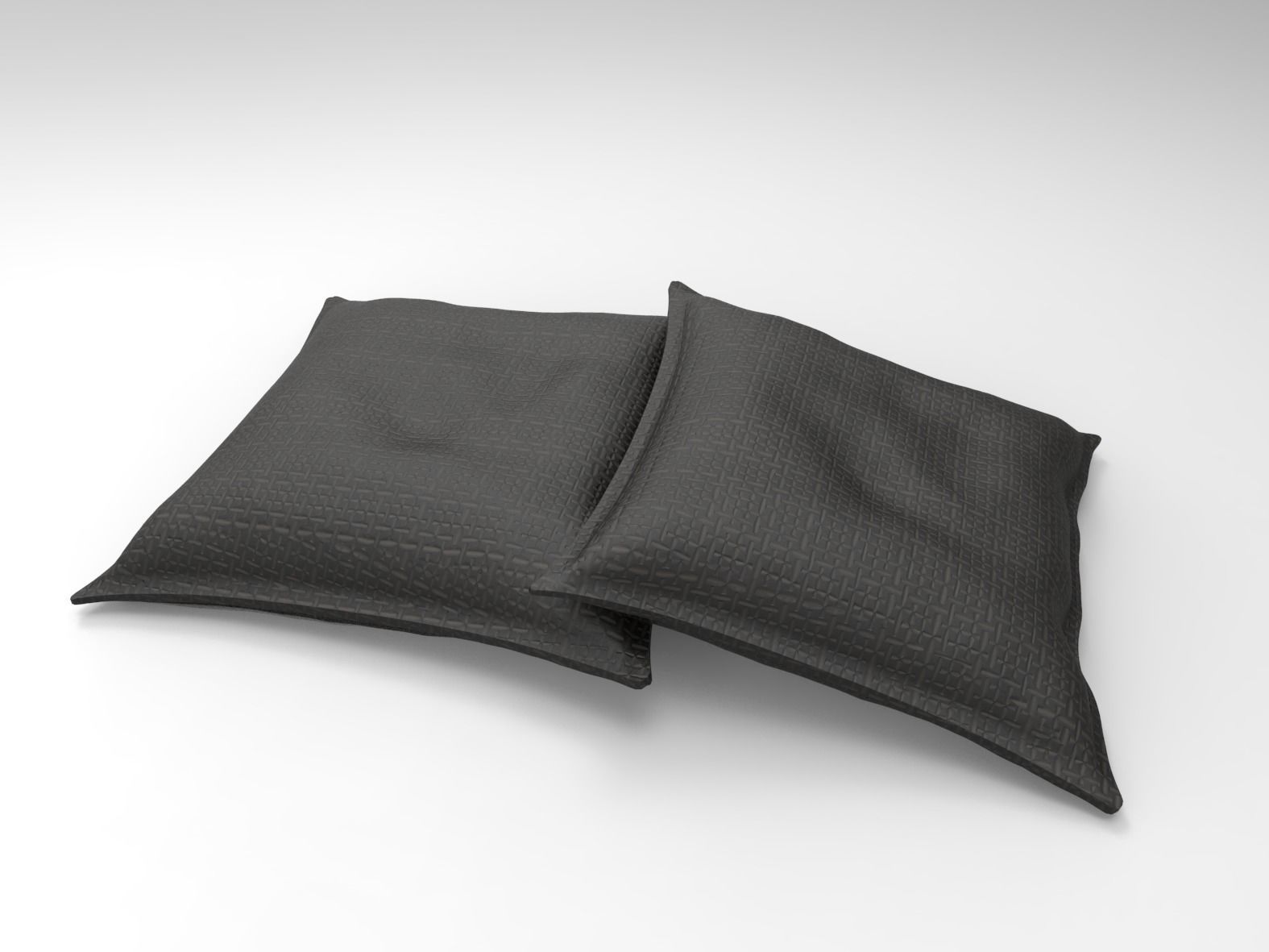 pillows leather 3D model_4